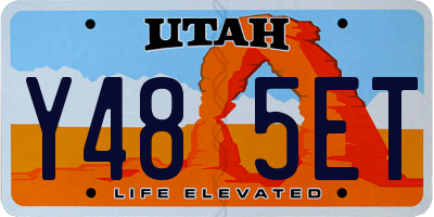 UT license plate Y485ET