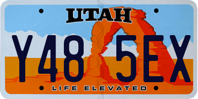 UT license plate Y485EX