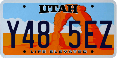 UT license plate Y485EZ
