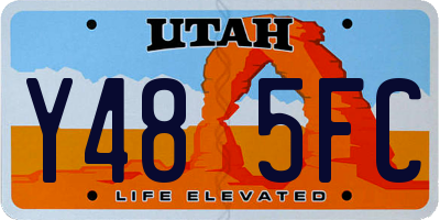 UT license plate Y485FC