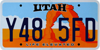 UT license plate Y485FD