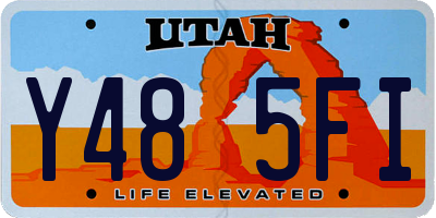 UT license plate Y485FI