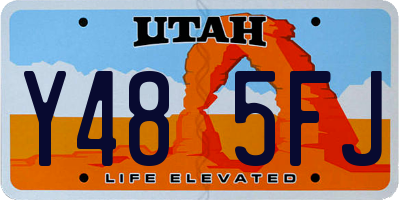 UT license plate Y485FJ