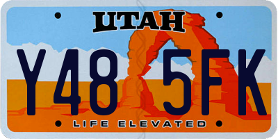 UT license plate Y485FK
