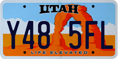 UT license plate Y485FL