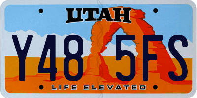 UT license plate Y485FS
