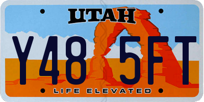 UT license plate Y485FT