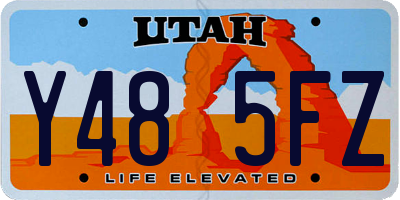 UT license plate Y485FZ