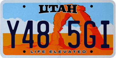UT license plate Y485GI
