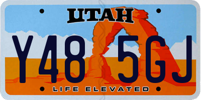 UT license plate Y485GJ