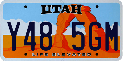 UT license plate Y485GM