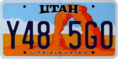 UT license plate Y485GO