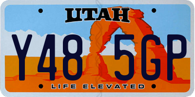 UT license plate Y485GP