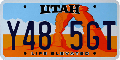 UT license plate Y485GT