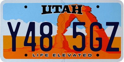 UT license plate Y485GZ