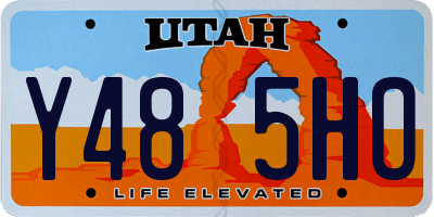 UT license plate Y485HO