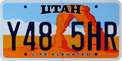UT license plate Y485HR