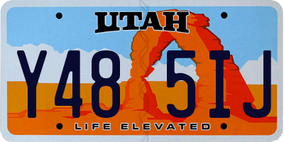 UT license plate Y485IJ