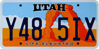 UT license plate Y485IX