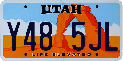UT license plate Y485JL