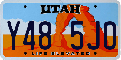 UT license plate Y485JO
