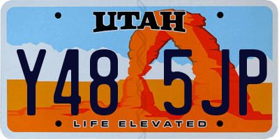 UT license plate Y485JP