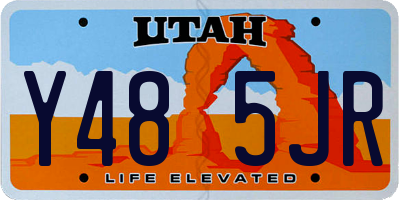 UT license plate Y485JR