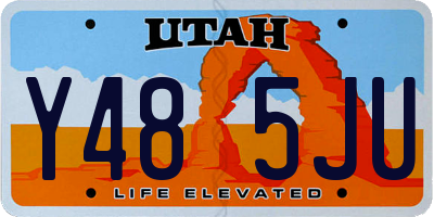 UT license plate Y485JU