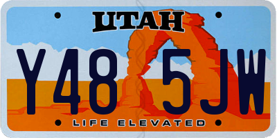 UT license plate Y485JW