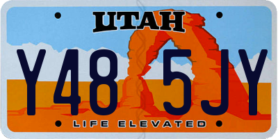 UT license plate Y485JY