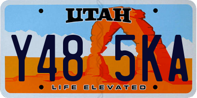 UT license plate Y485KA