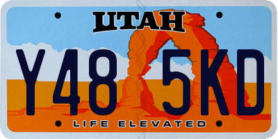 UT license plate Y485KD
