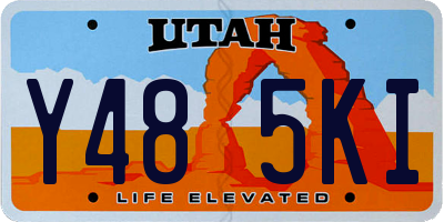 UT license plate Y485KI