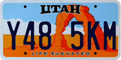 UT license plate Y485KM