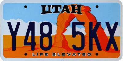 UT license plate Y485KX