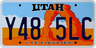 UT license plate Y485LC