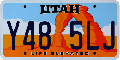 UT license plate Y485LJ