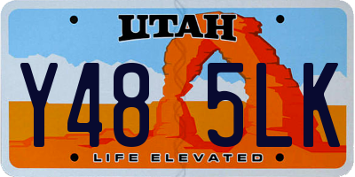 UT license plate Y485LK