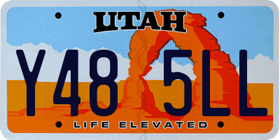 UT license plate Y485LL