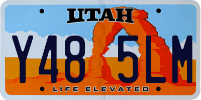 UT license plate Y485LM