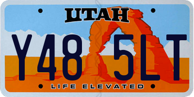 UT license plate Y485LT