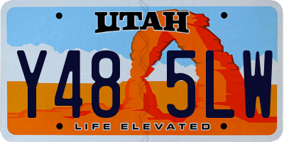 UT license plate Y485LW