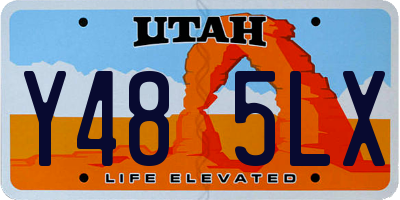 UT license plate Y485LX