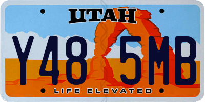 UT license plate Y485MB