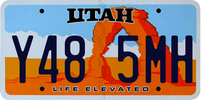 UT license plate Y485MH