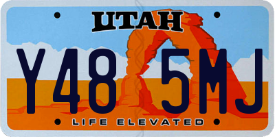 UT license plate Y485MJ