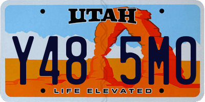 UT license plate Y485MO