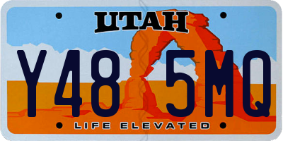 UT license plate Y485MQ