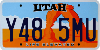 UT license plate Y485MU