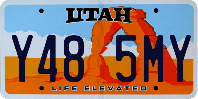UT license plate Y485MY